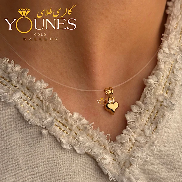 آویز قلب تو پر طلا